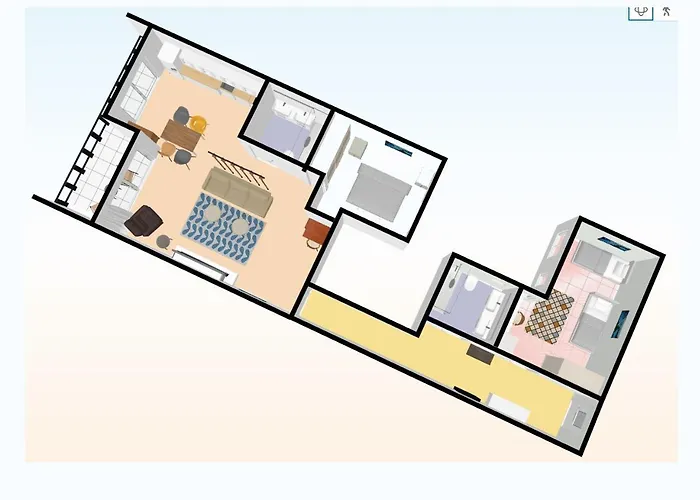 New Central 2Br Apartment 100M-To-Beach Free Parking